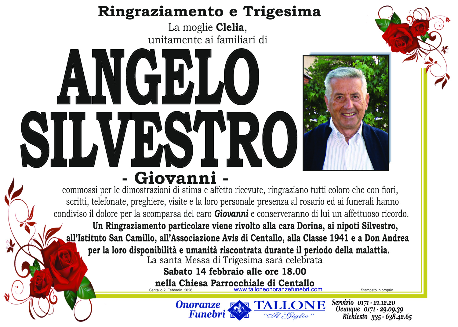 <br />
<b>Warning</b>:  Undefined variable $info in <b>/home/tallone/public_html/ringraziamenti.php</b> on line <b>68</b><br />
Angelo Silvestro